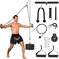 PELLOR Accesorio de Entrenamiento para Antebrazos-12PCS Accesorios Poleas Gimnasio- Entrenador de Resistencia de…